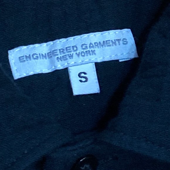 ENGINEERED GARMENTS Black Short Sleeve Camp Shirt Made in The USA S - Picture 13 of 14